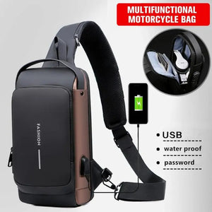 Afinmex™ Large Capacity Anti-theft USB Charging Shoulder Bag