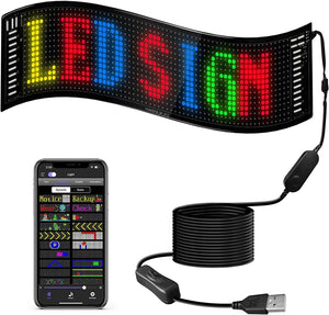 Afinmex™ Scrolling Advertising LED Sign USB 5V Bluetooth APP Control