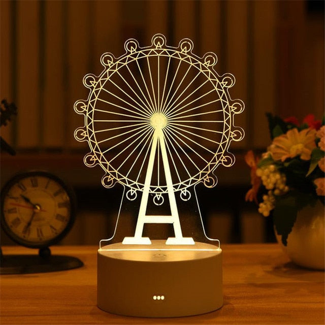 AFINMEX™ 3D Acrylic Led Lamp for Home