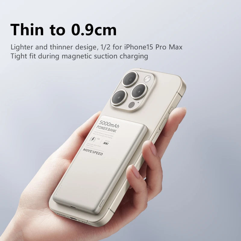 Afinmex™ Ultra-thin Magnetic Wireless Power Bank Two-way Fast Charging Mobile Power Supply