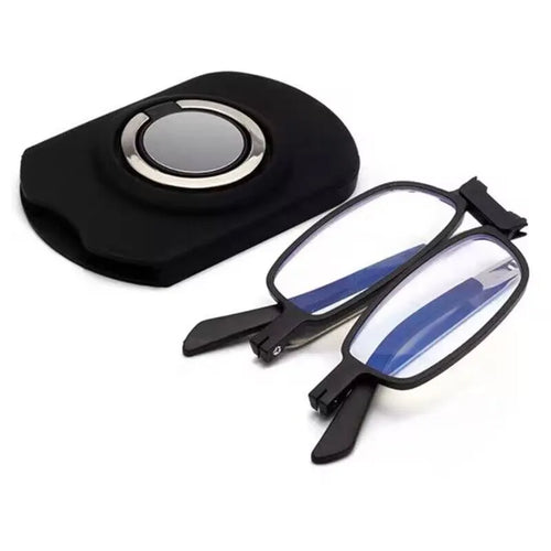 Afinmex™ BLUE LIGHT READING GLASSES METAL SQUARE FOLDING GLASSES